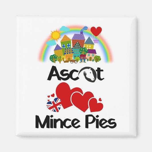 Ascot, Berkshire UK Lieben Mince Pies Magnet (Vorne)