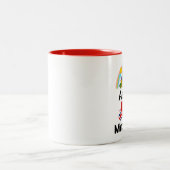 Ascot, Berkshire UK Lieben Mince Pies Zweifarbige Tasse (Mittel)