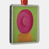 Ascot-Hut Silbernes Ornament (Rechts)