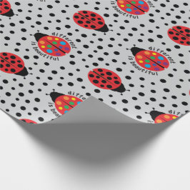 ASD Anders ist schön Autismus Marienkäfer Geburtst Geschenkpapier
