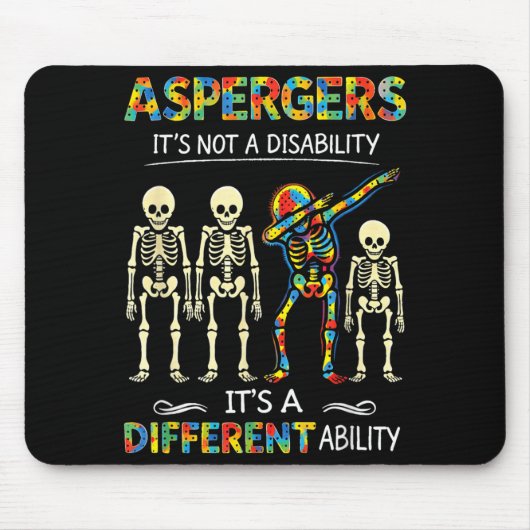 ASD Asperger ist keine Behinderung, sondern anders Mousepad (Vorne)