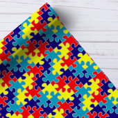 ASD Aspergers Autismus Awareness Puzzle Muster Geschenkpapier
