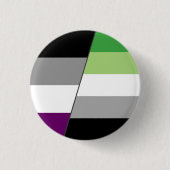 Äse und romantische Flagge Button (Vorderseite)