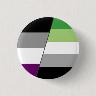 Äse und romantische Flagge Button