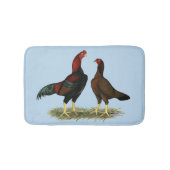Aseel Black Red Chickens Badematte (Vorderseite)