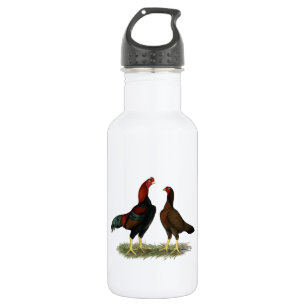 Aseel Black Red Chickens Edelstahlflasche
