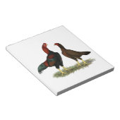 Aseel Black Red Chickens Notizblock (angewinkelt)