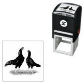 Aseel Black Red Chickens Permastempel (Beispiel)