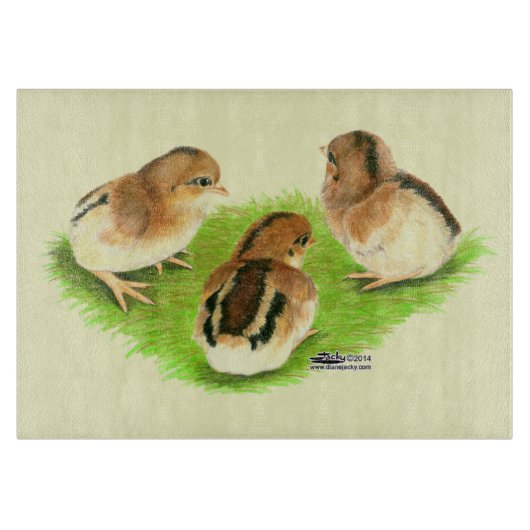 Aseel Black Red Chicks Schneidebrett (Vorderseite)