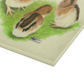 Aseel Black Red Chicks Schneidebrett (Ecke)
