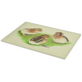 Aseel Black Red Chicks Schneidebrett (Ecke)