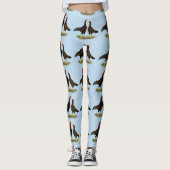 Aseel Schwarze Hühner Leggings (Vorderseite)