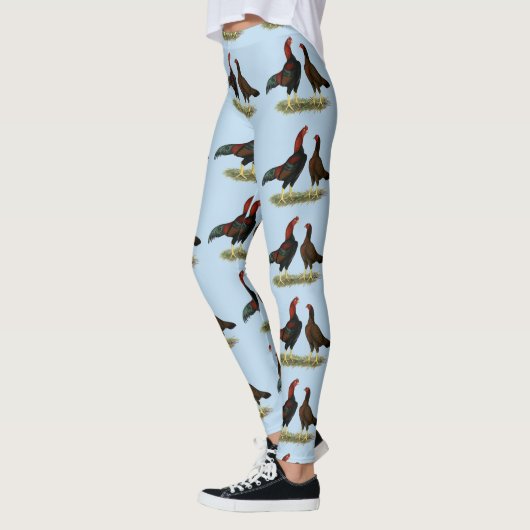 Aseel Schwarze Hühner Leggings (Links)