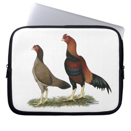 Aseel Wheaten Chickens Laptopschutzhülle (Vorderseite)