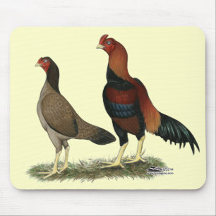 Aseel Wheaten Chickens Mousepad