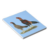 Aseel Wheaten Chickens Notizblock (angewinkelt)