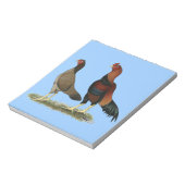 Aseel Wheaten Chickens Notizblock (Rotiert)