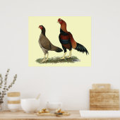 Aseel Wheaten Chickens Poster (Küche)
