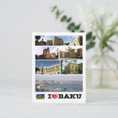 Aserbaidschan - Baku - I Liebe - Postkarte (Stehend Vorderseite)