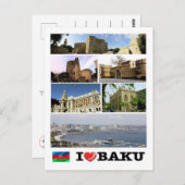 Aserbaidschan - Baku - I Liebe - Postkarte (Vorne/Hinten)