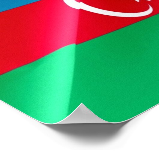 Aserbaidschan - Flag Wave - Poster (Ecke)