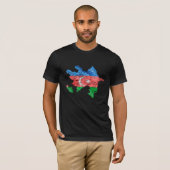 Aserbaidschan Flagcolor Map T - Shirts (Vorne ganz)