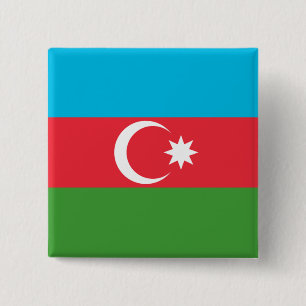 Aserbaidschan-Flagge Button