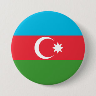 Aserbaidschan-Flagge Button