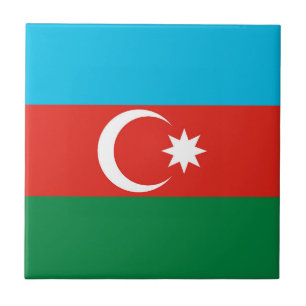 Aserbaidschan-Flagge Fliese