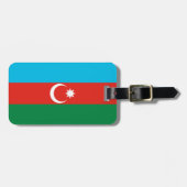 Aserbaidschan-Flagge Gepäckanhänger (Vorderseite horizontal)
