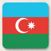 Aserbaidschan-Flagge Getränkeuntersetzer (Vorderseite)