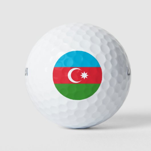 Aserbaidschan-Flagge Golfball (Vorderseite)