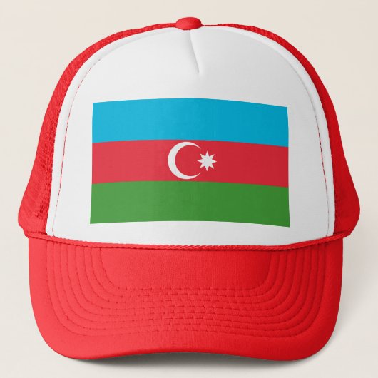 Aserbaidschan-Flagge Truckerkappe (Vorderseite)