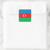 Aserbaidschan-Flaggenaufkleber Quadratischer Aufkleber (Tasche)