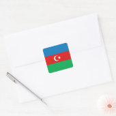 Aserbaidschan-Flaggenaufkleber Quadratischer Aufkleber (Umschlag)