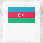 Aserbaidschan-Flaggenaufkleber Rechteckiger Aufkleber (Tasche)