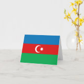 Aserbaidschan-Flaggennotecard Karte (Gelbe Blume)
