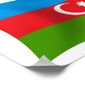 Aserbaidschan Flaggenplakat drucken Poster (Ecke)