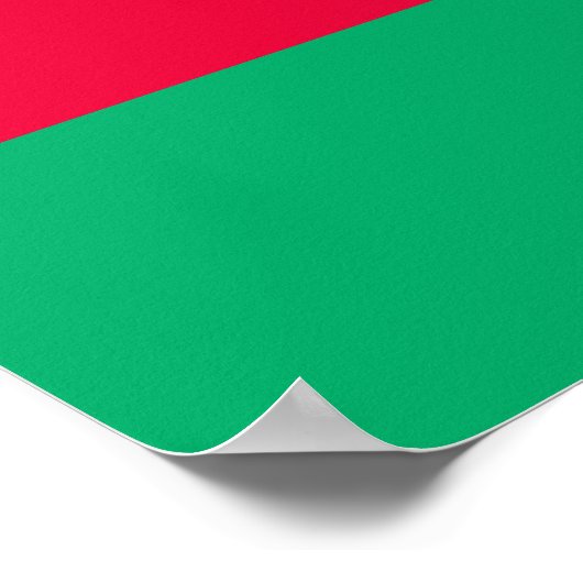 Aserbaidschan-Flaggenplakat Poster (Ecke)