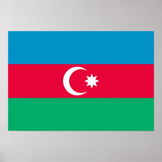 Aserbaidschan-Flaggenplakat Poster (Vorne)