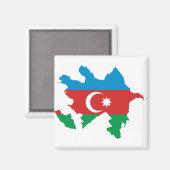 Aserbaidschan Flaggenplan AZ Magnet (Vorderseite/Rückseite)