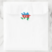 Aserbaidschan Flaggenplan AZ Runder Aufkleber (Tasche)