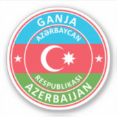 Aserbaidschan, Ganja Aufkleber (Vorderseite)