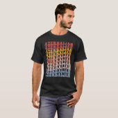 Aserbaidschan Groovy Retro Pferd T-Shirt (Vorne ganz)
