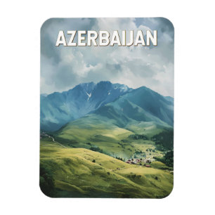 Aserbaidschan Illustration Reise Kunst Vintage Magnet