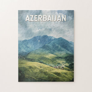 Aserbaidschan Illustration Reise Kunst Vintage Puzzle