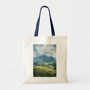 Aserbaidschan Illustration Reise Kunst Vintage Tragetasche