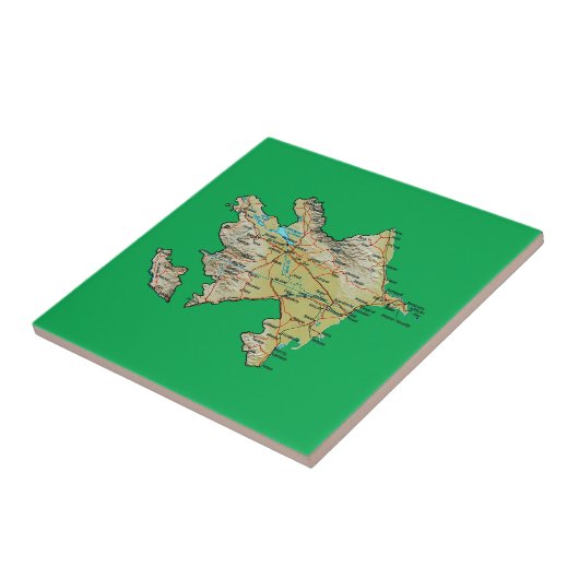 Aserbaidschan-Karten-Fliese Fliese (Seite)