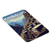 Aserbaidschan Khinalug Bergdorf Magnet (Rechte Seite)