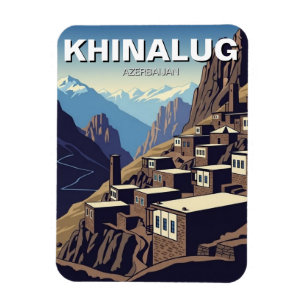 Aserbaidschan Khinalug Bergdorf Magnet